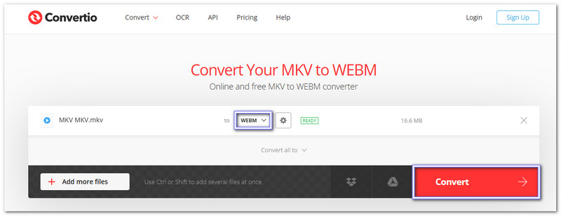 Konvertér MKV til Webm