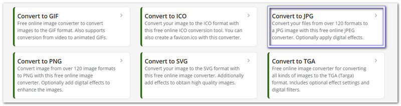Selecciona Convertir a JPG