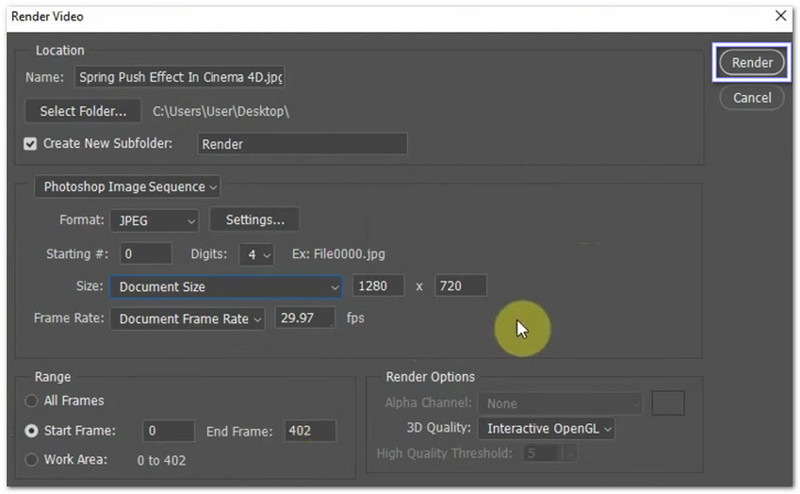Convertir MP4 en una serie de imágenes JPG