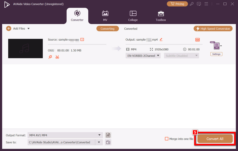 Konverter alle-knappen