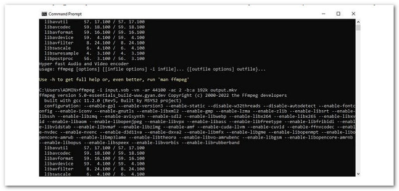Μετατροπή Vob σε MKV από Ffmpeg