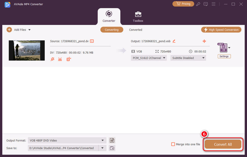 Convert WFP File to MP4 In Avaide