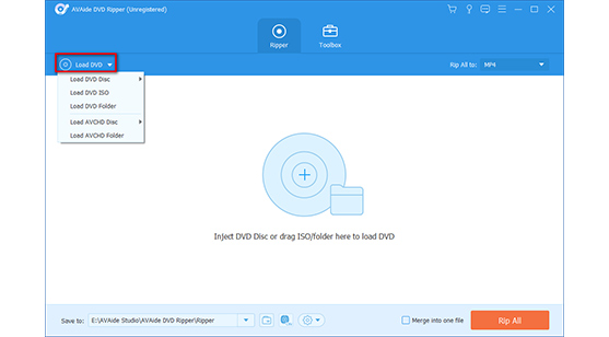 Interfaccia principale DVD Ripper