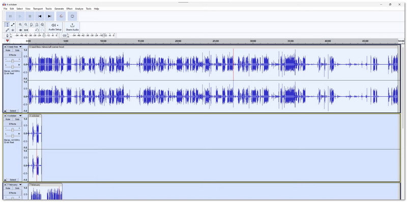 Audacity — лучшая программа для объединения аудиофайлов на рабочем столе.