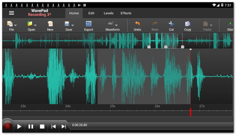 Wavepad Music Editor è ideale per un editing audio facile e veloce.