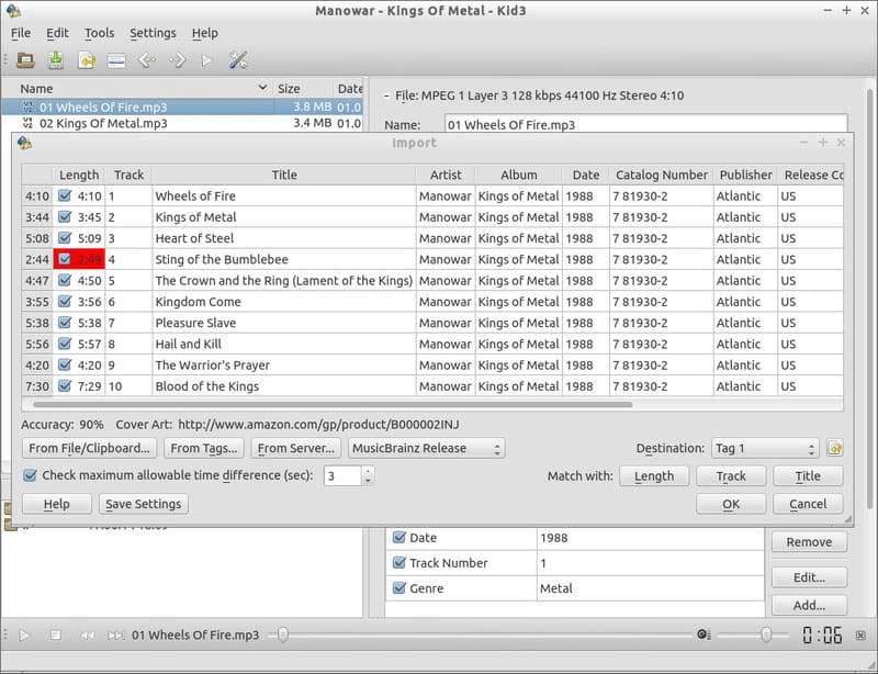 Kid3 Music Tag Editor