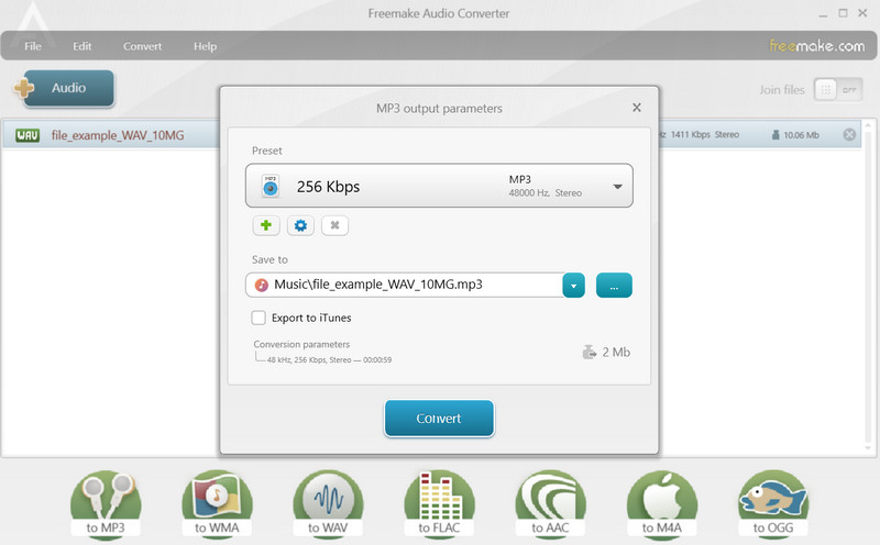 محول الصوت Freemake
