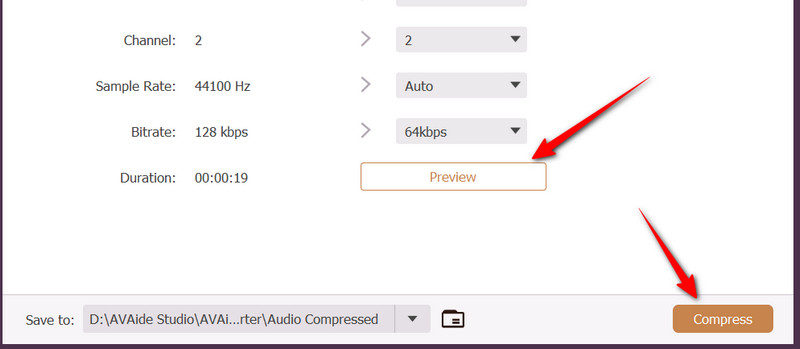 معاينة وضغط MP3