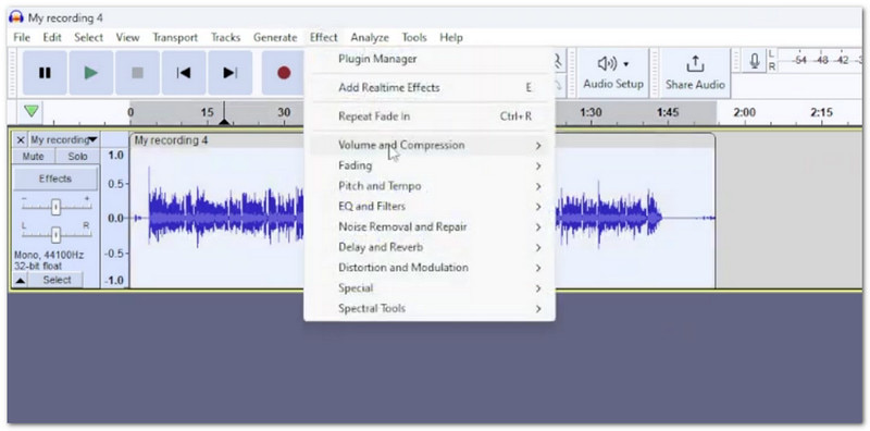 Audacityを使用してM4Aファイルを編集する