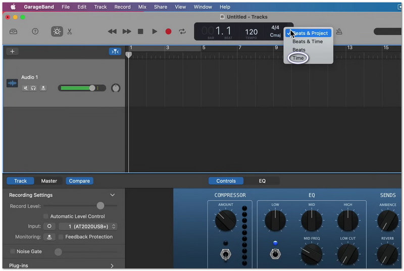 GarageBandを使用してM4Aを編集する