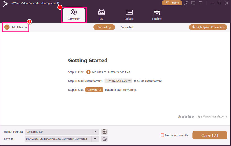 Add Files to Converter