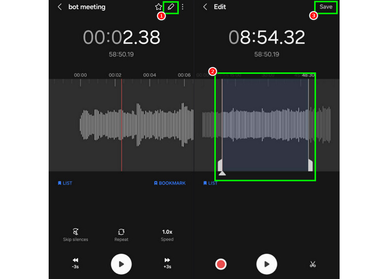 Edit Voice Recording on Android