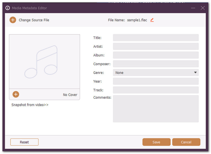 Avaide Video Converter A legjobb platformfüggetlen Flac címkeszerkesztő