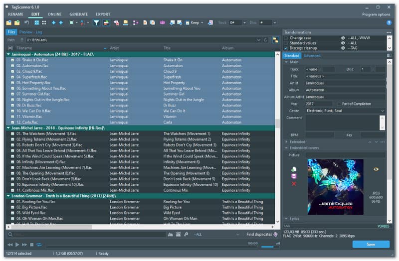 Tag Scanner A legjobb Flac szerkesztő Windowshoz