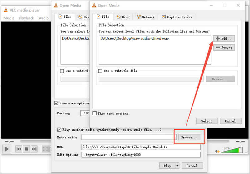 VLC Merge Audio