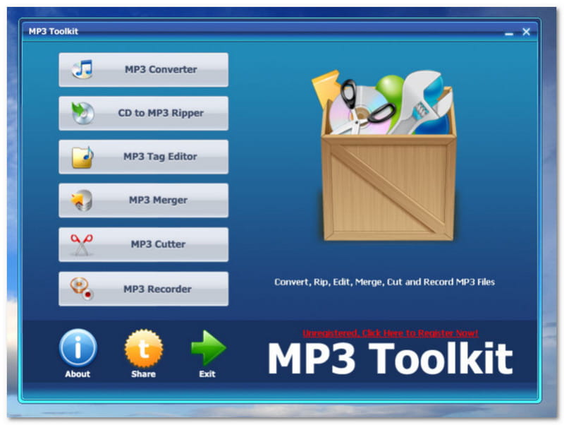 ערכת כלים MP3 חותך MP3 מוביל בשולחן העבודה