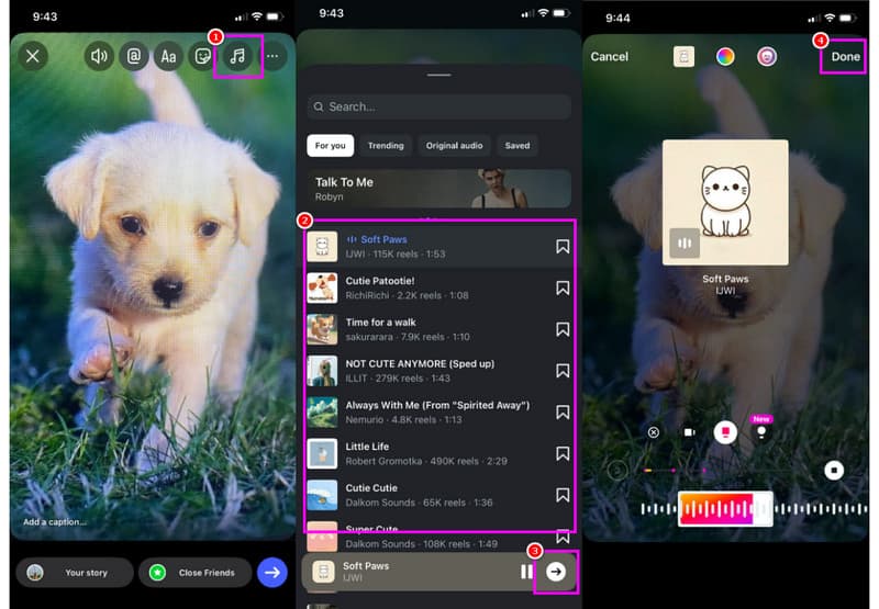 Tambahkan Musik ke Video Instagram Story