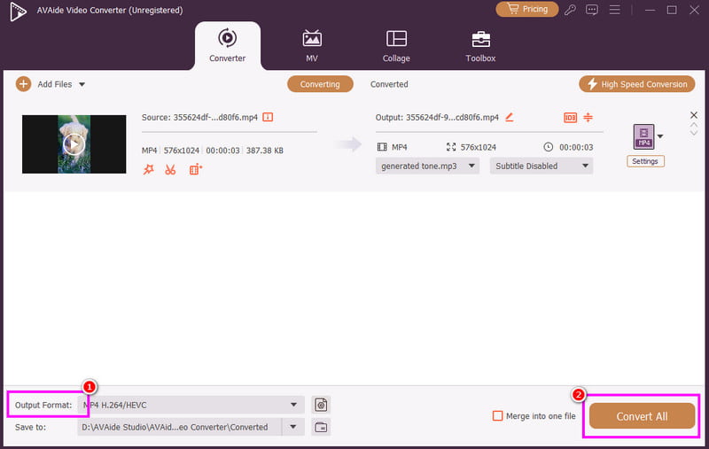 Konversi Format Output Semua Tersedia