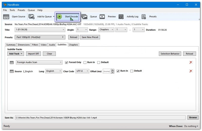 Nhấp vào Bắt đầu mã hóa
