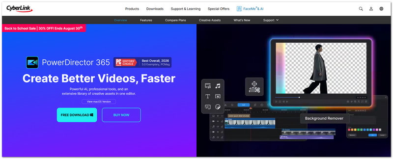 Cyberlink PowerDirector 365 Pembuat Video Terbaik