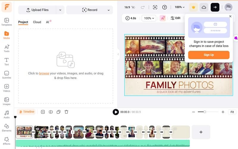 Flexclip 編輯生日影片