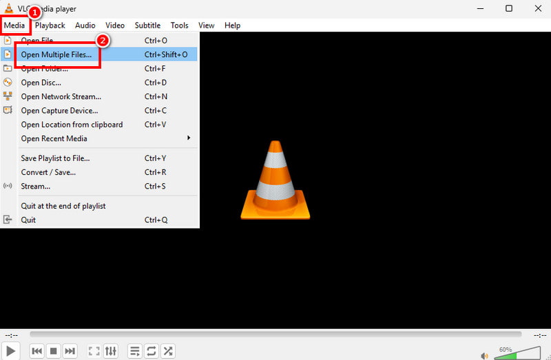 Άνοιγμα πολλαπλών αρχείων VLC
