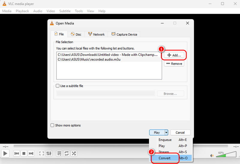 新增播放轉換 VLC