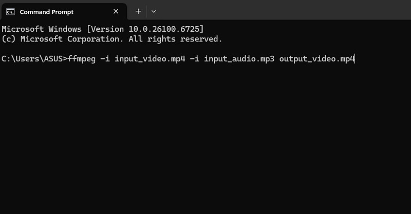 插入程式碼合併視訊音訊 FFmpeg