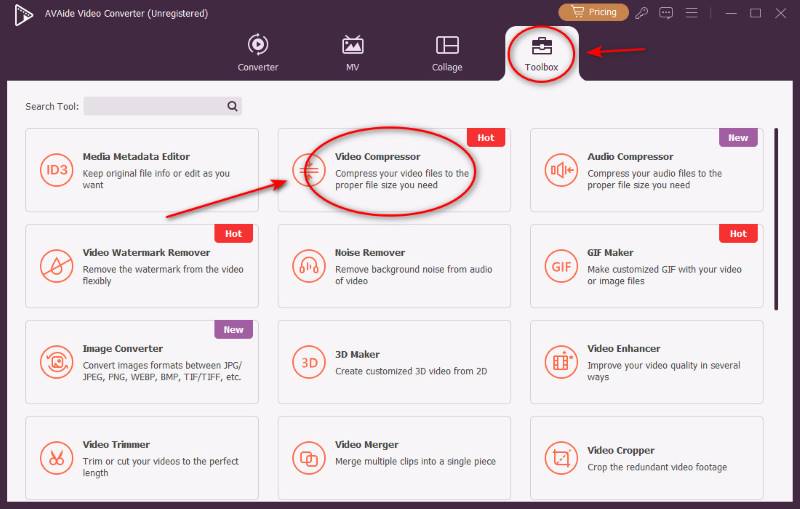 Select The Video Compressor From Toolbox