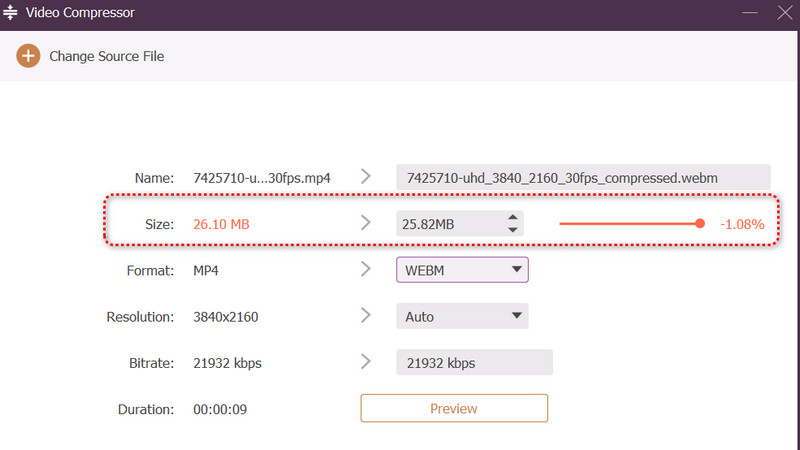 Start WebM Compression