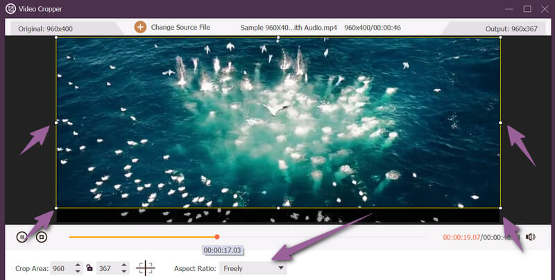 切り取り点を調整する