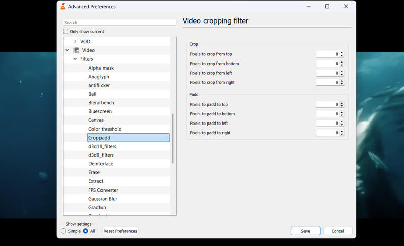 VLC クロップ MP4