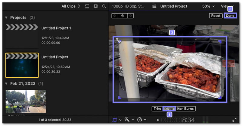 Final Cut Pro Crop Video Frame on Mac