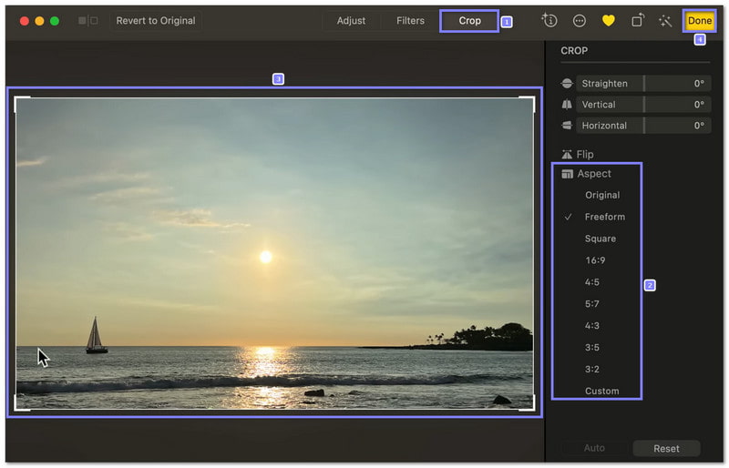 Photos App Crop A Video on Mac