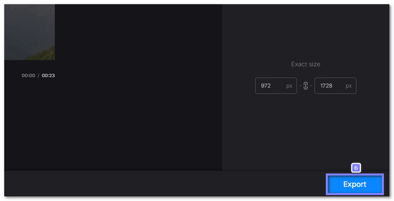 अपने क्रॉप किए गए वीडियो को एक्सपोर्ट और डाउनलोड करें