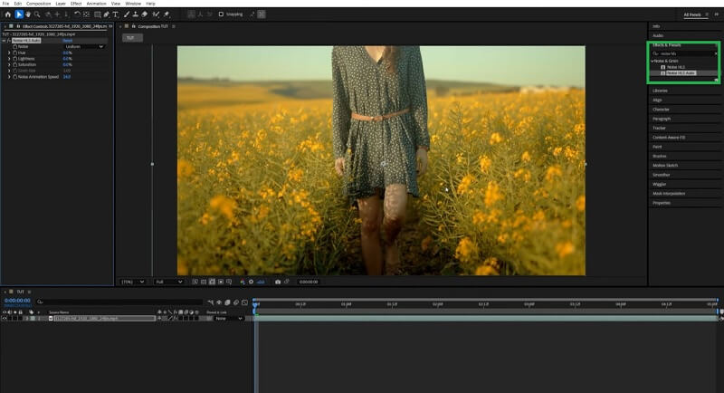 Adobe 그레인 효과 적용