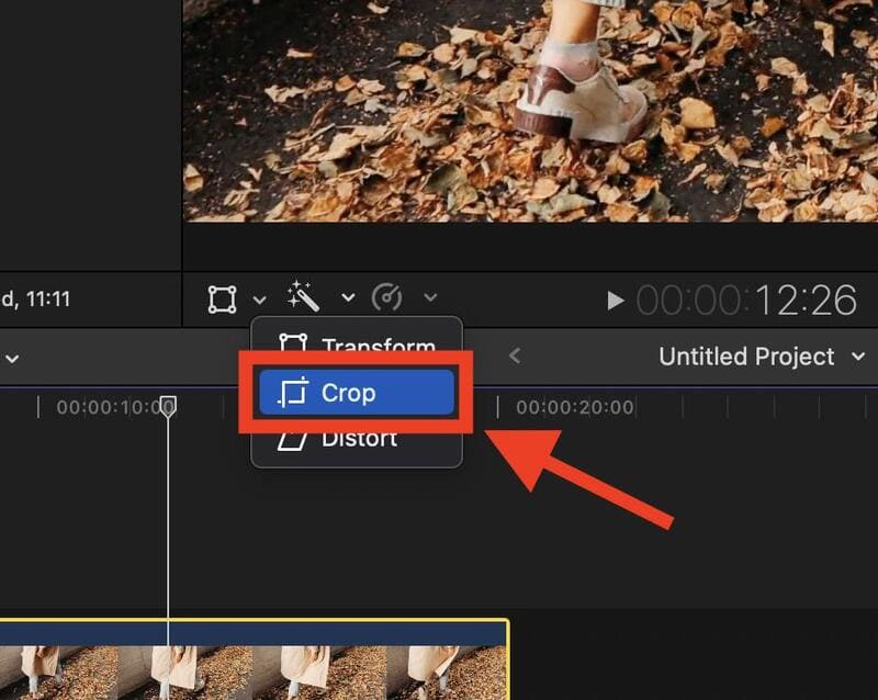 Final Cut Pro Click Recadrer