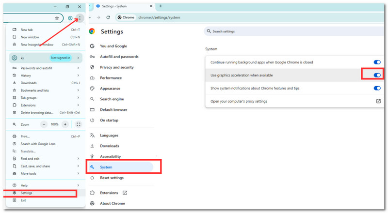 Browser Settings System