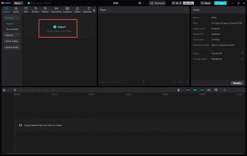 Capcut Importeer Video