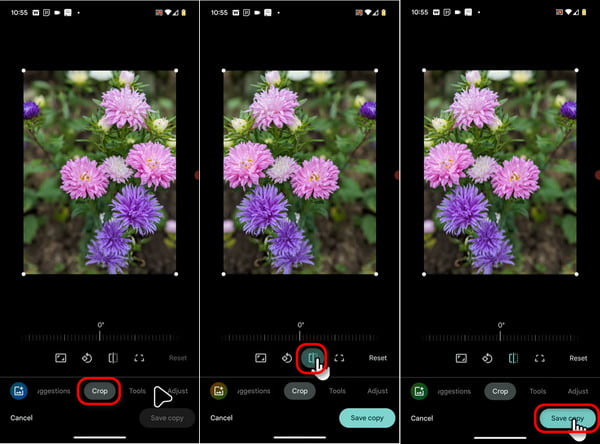 Flip Video op Android Google Foto's