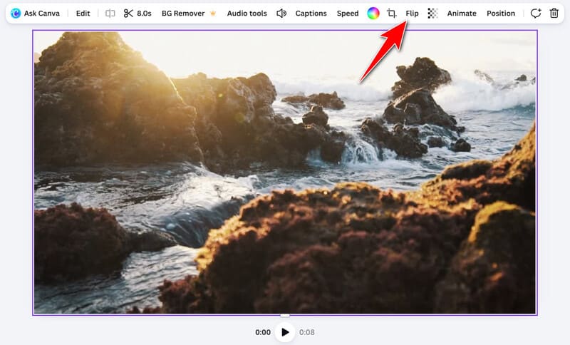 Video omdraaien op Canva