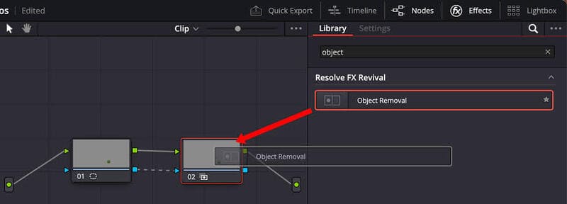 DaVinci Resolve 对象移除