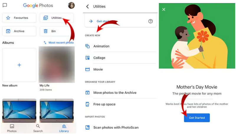 Deschide Filme Google Foto pe iPhone