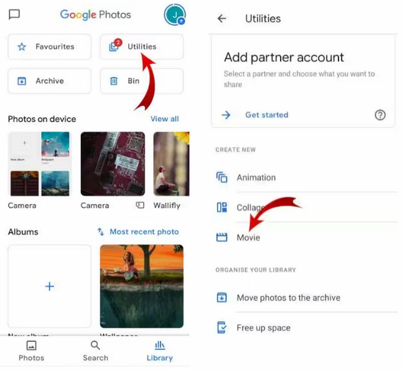 Deschide Filme Google Foto