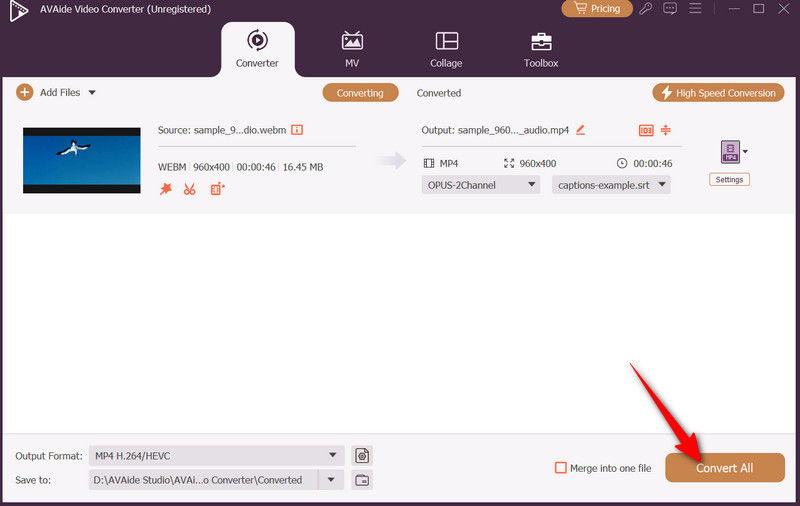 Pretvori i spremi konačni video