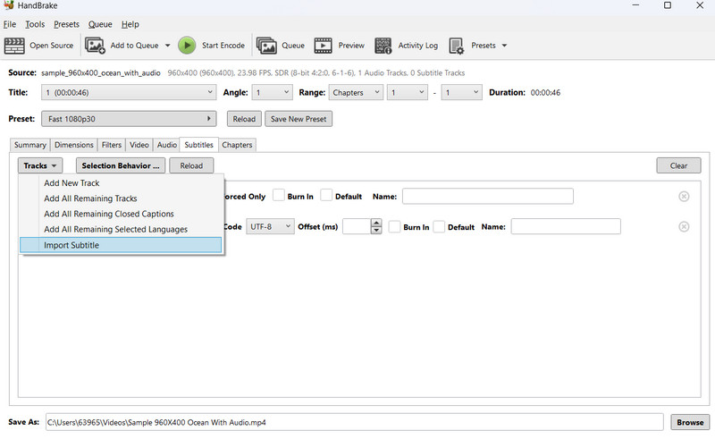 Uvoz titlova Ručna kočnica