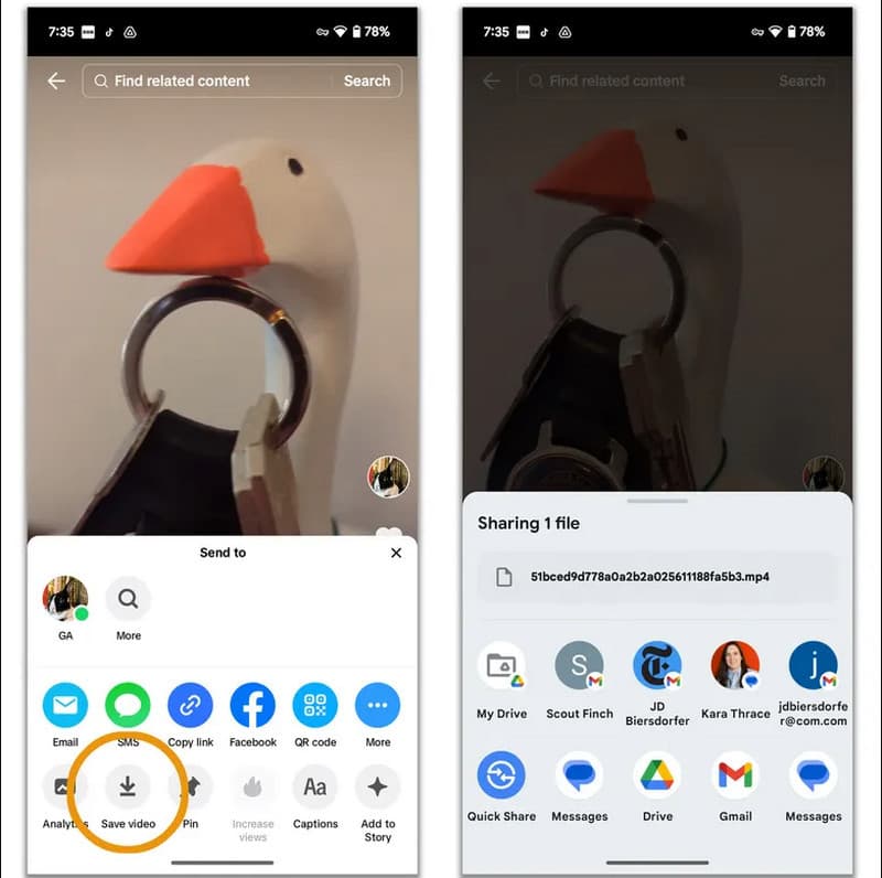 TikTok動画を保存
