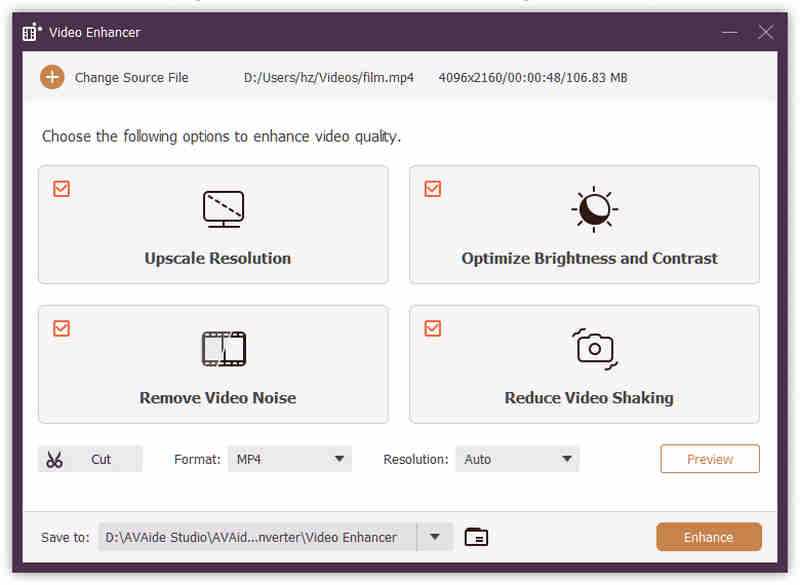 Enhance Video In Avaide