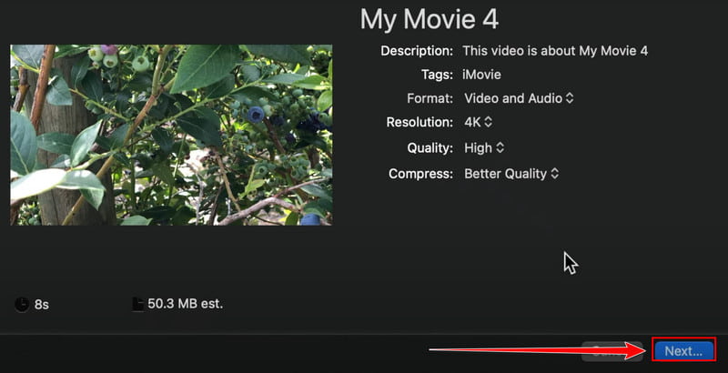 Seuraava Tallenna Imovie