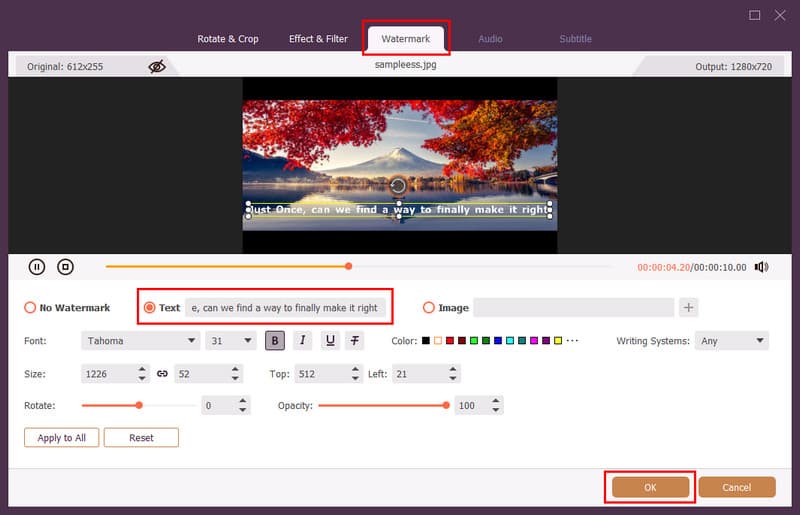 Text zum Video hinzufügen